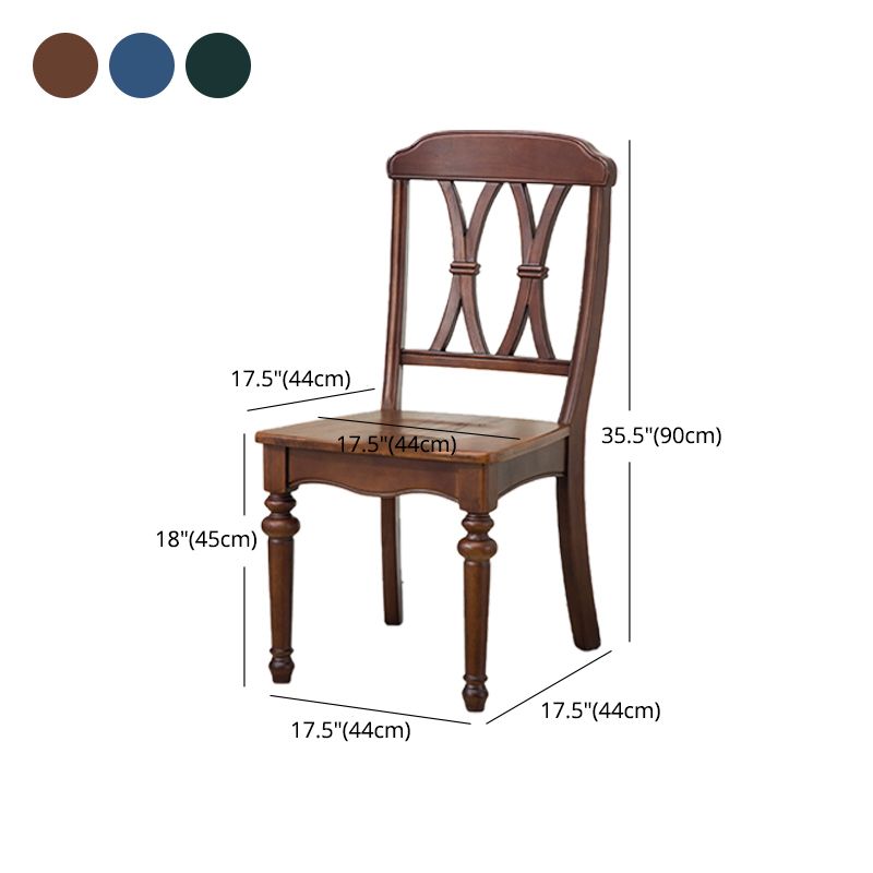 Glam Wood Dining Chair Cross Back Folding Chair for Dining Room in Brown