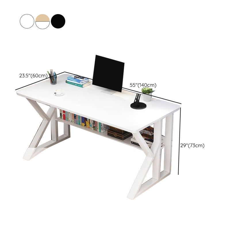 Industrial Writing Desk Wood Dormitory & Office Desk with Shelf