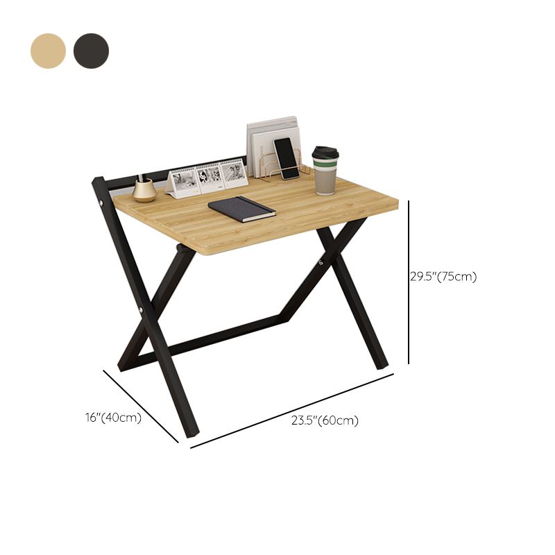 Wooden Top Lap Desk Metal Base Kids Writing Desk Foldable Table