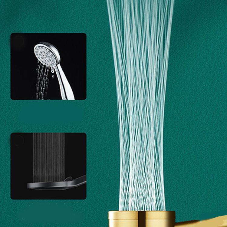 Gold Handheld Shower Head Pressurized 304 Stainless Steel Shower Head