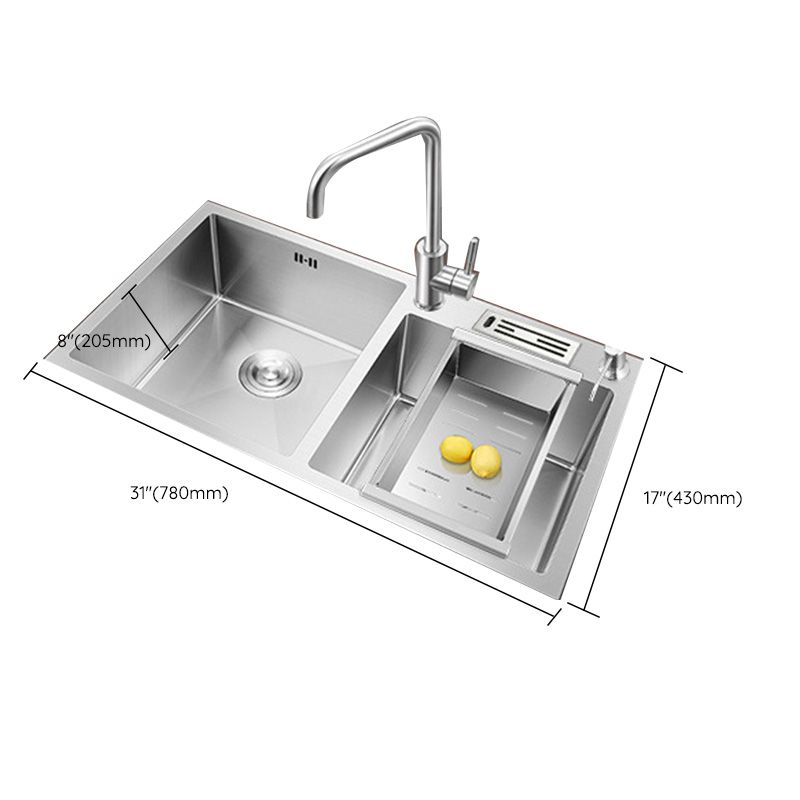 Stainless Steel Kitchen Sink Modern Kitchen Sink with Drain Assembly