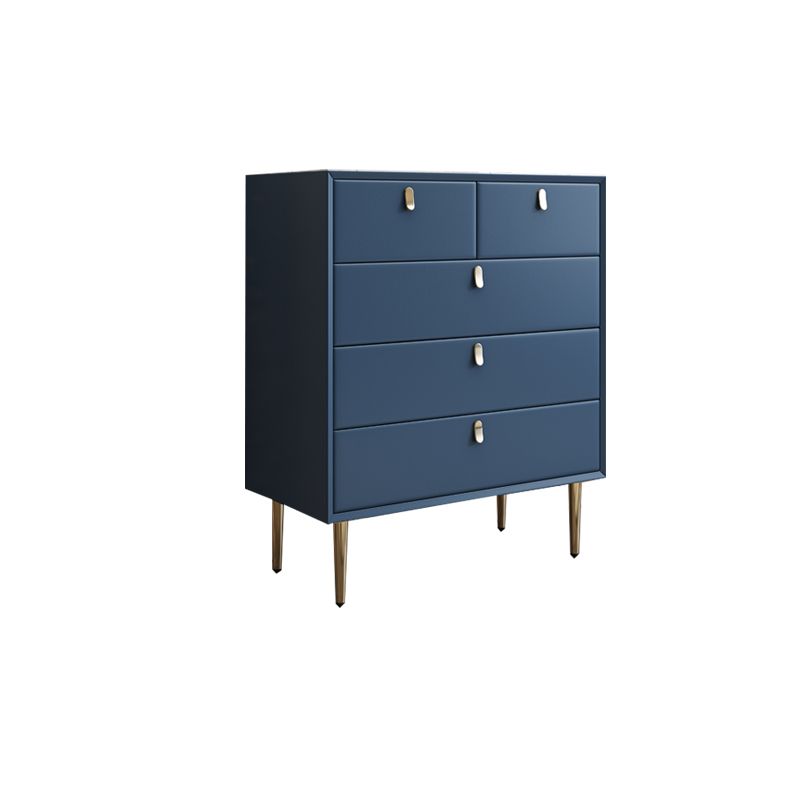 Vertical Wood Lingerie Chest Modern Bedroom Storage Chest with 5 Drawers