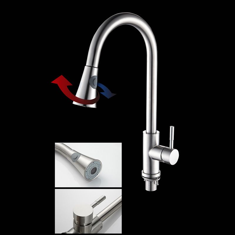 Contemporary Style Kitchen Sink Noise-cancelling Design Stainless Steel Kitchen Sink