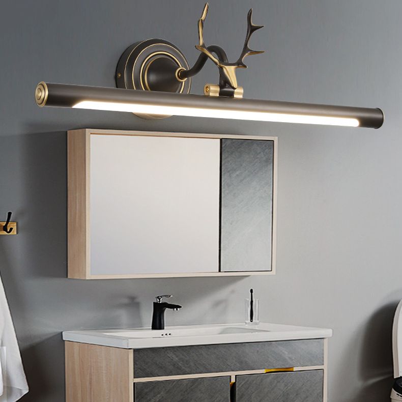 Modern Minimalist Style Streamlined Wall Mounted Vanity Lights Copper Vanity Wall Light Fixtures with Antlers