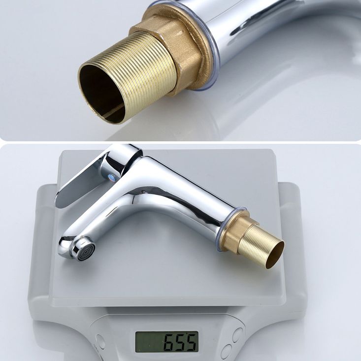 Modern Sink Faucet Solid Color Brass Basin Lavatory Faucet for Bathroom