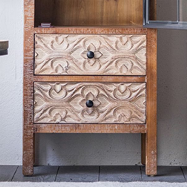 Modern Sideboard Solid Wood Sideboard Cabinet with Doors for Dining Room