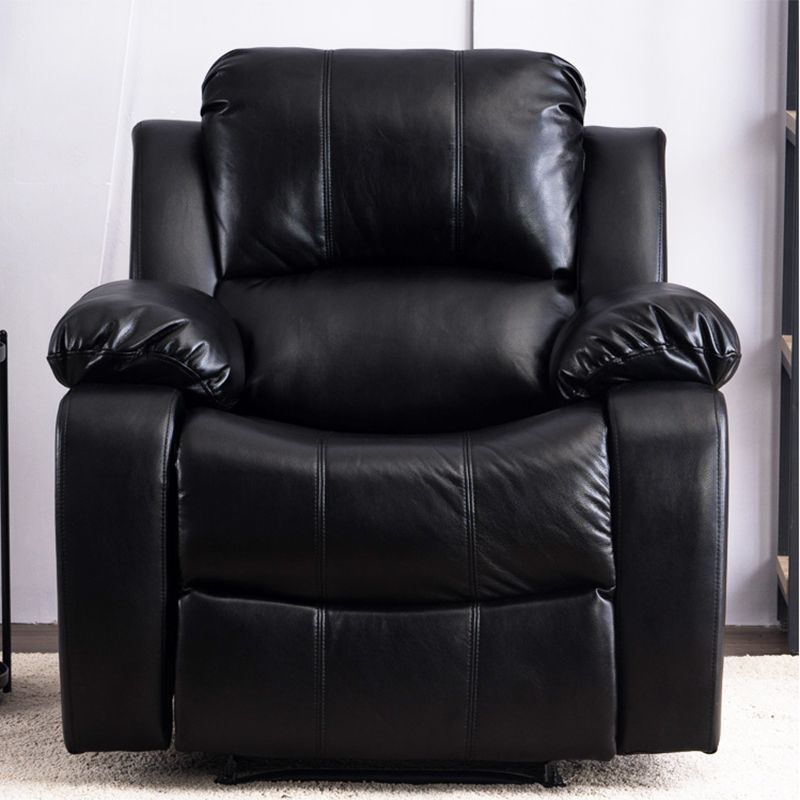 Contemporary Home Theater Recliner Metal Solid Color Manual-Push Botton