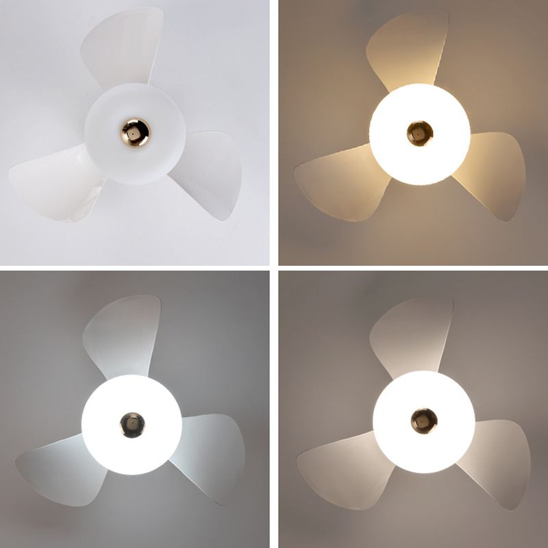 Nordic Style Ceiling Fan Lamp Colorful Circle Shape Ceiling Fan Light for Children's Room