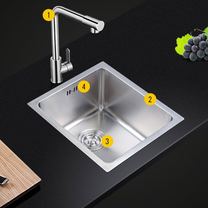 Classic Single Basin Sink Stainless Steel Workstation Sink with Faucet