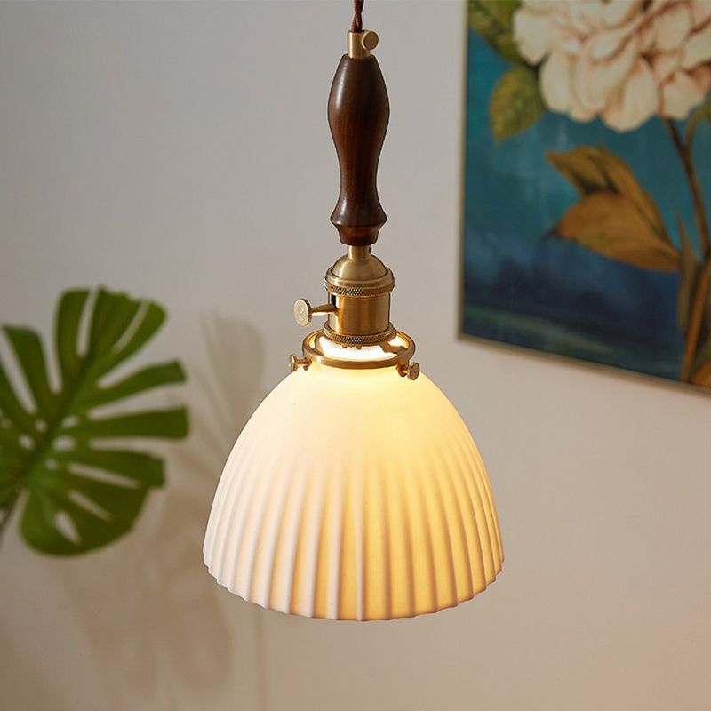 Simplicity Dome 1 Bulb Hanging Light Simplicity White Glass Pendant Light Fixture