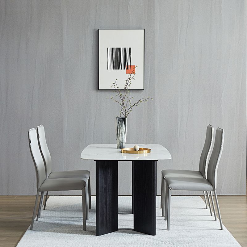 Contemporary 1/5/7 Piece Stone Rectangle Dining Set for Home