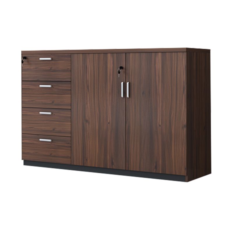 Traditional File Cabinet Wood Frame Key Lock Lateral Filing Cabinet for Office