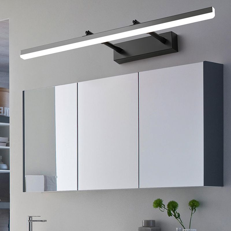 Minimalismus moderner LED -Eitelkeitswandbeleuchtung Metall Waschtisch Spiegellichter für Badezimmer Kommode