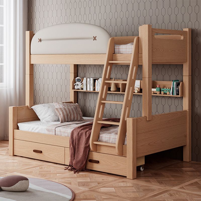 Contemporary Solid Wood Standard Bed Panel Headboard Kids Bed