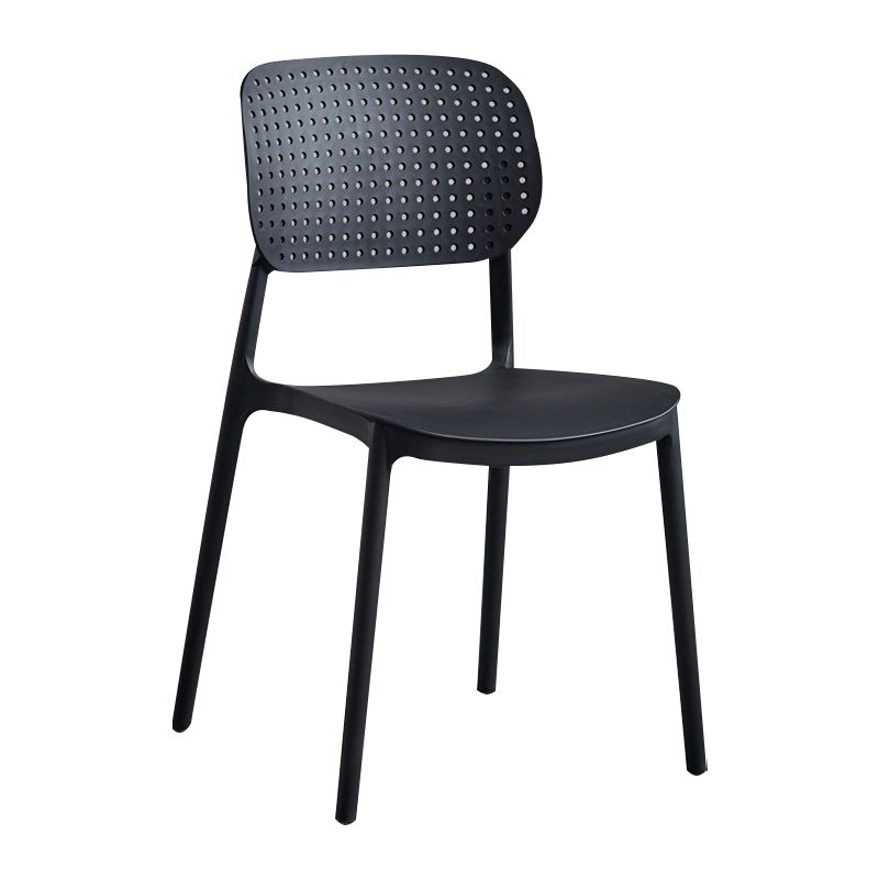 Contemporary Stackable Chair Plastic Open Back Kitchen Armless Chair