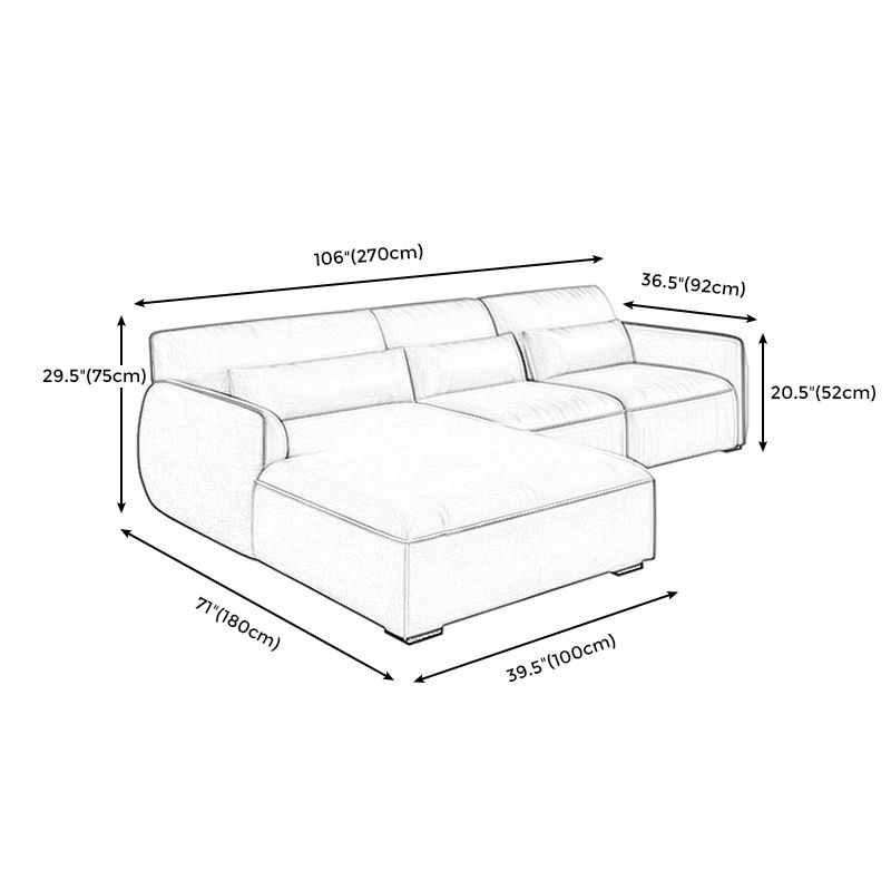 Scandinavian Tan Faux Leather Straight Arm Sofa/Sectionals with Stain-Resistant