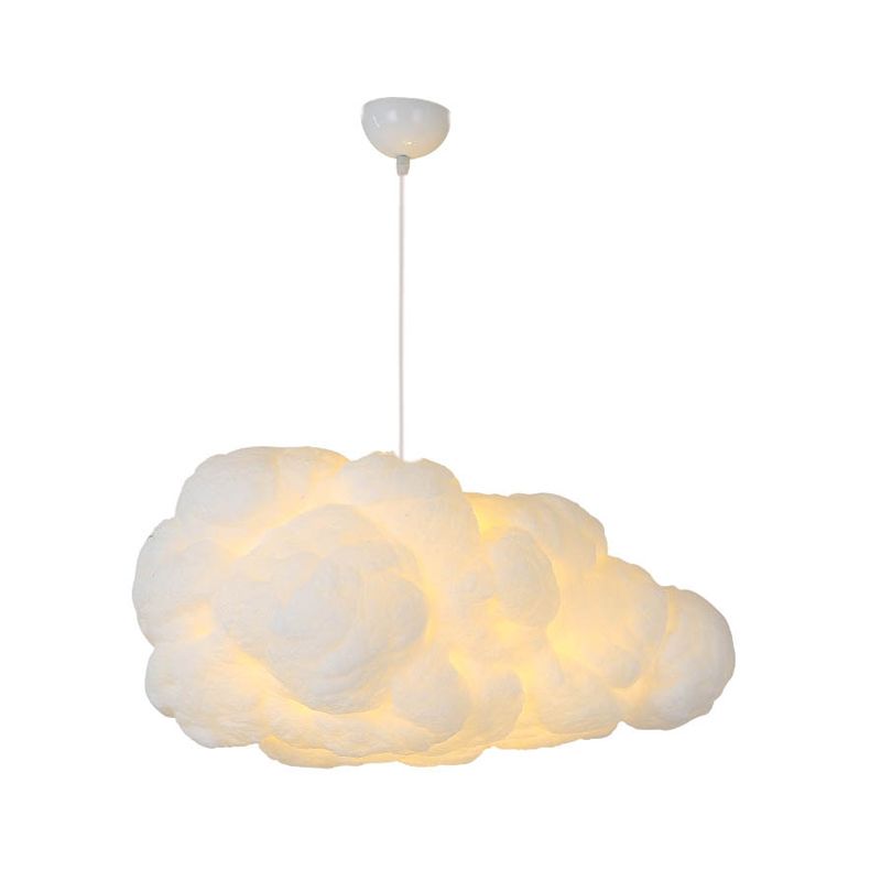 Cloud Plash Plastic Pendant Light Light 2 Modern 2 Heads White Hanging Light per camera da letto