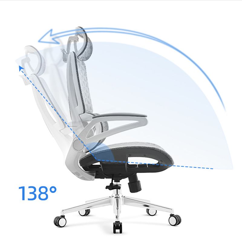 Removable Arms Desk Chair Modern Adjustable Seat Height Swivel Chair with Wheels