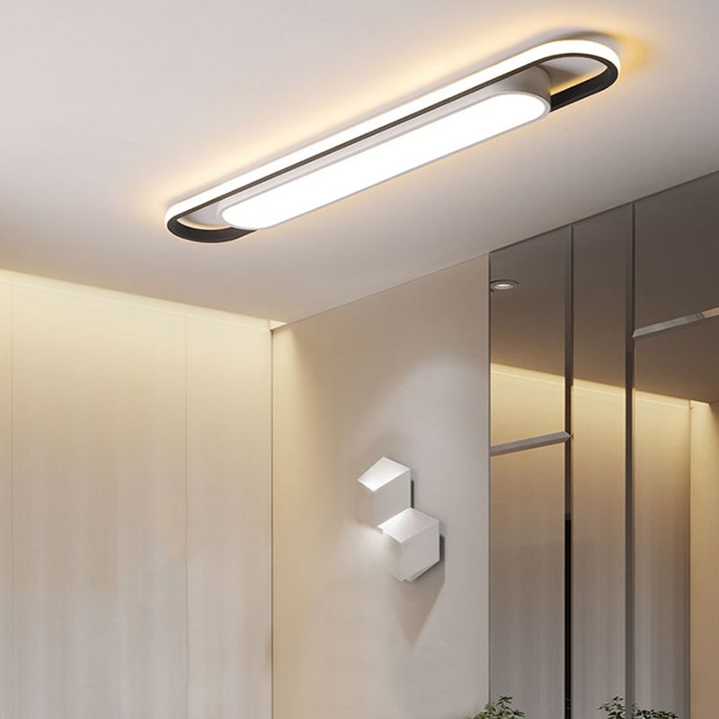 Modern Simple Flush Mount Ceiling Light Linear Flush Lamp for Living Room