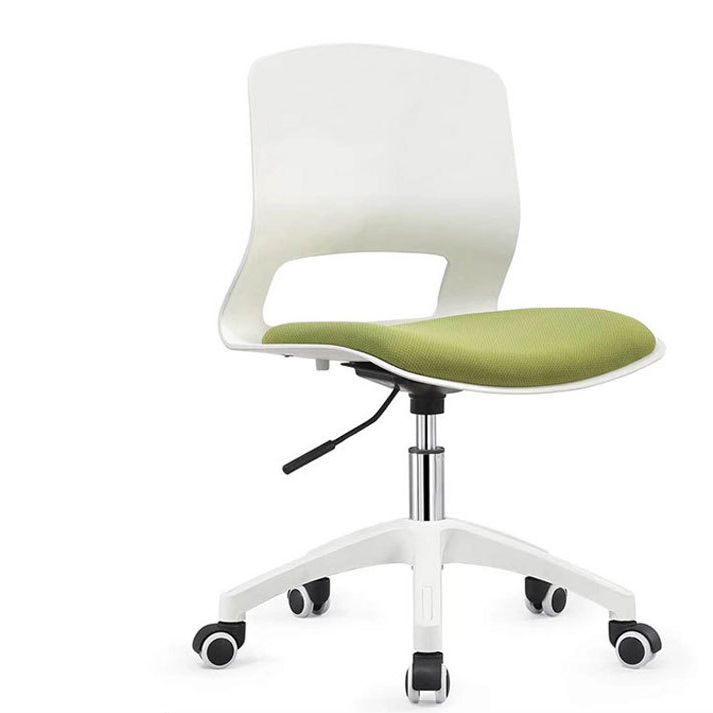 Modern Desk Chair Office Armless Chair Conference Chair with Wheels