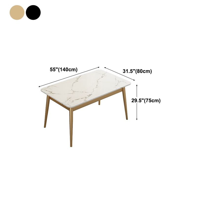 Traditional Luxury Dining Table 4 Legs Rectangle Table for Home