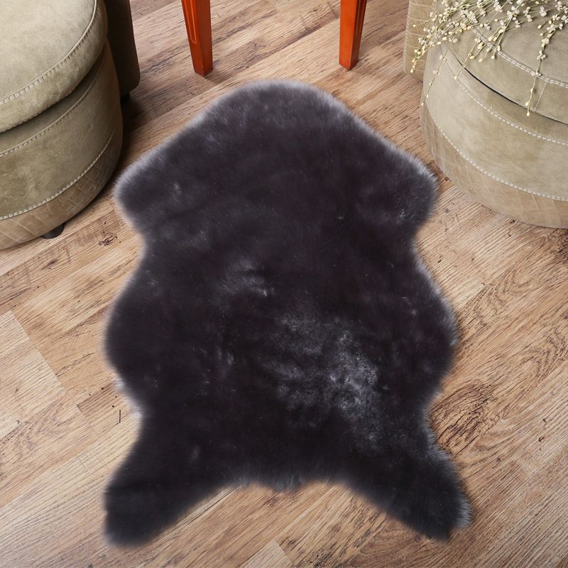 Fish Shaped Solid Color Rug Multi Color Simplicity Carpet Fluffy Pet Friendly Anti-Slip Rug for Living Room