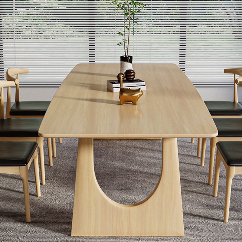 Rectangular Shaped Office Conference Table Wooden Task Desk in Natural