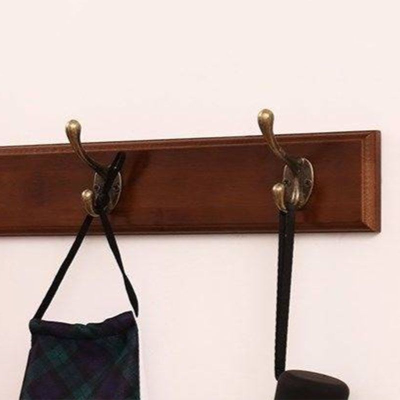 Modern Wooden Entryway Coat Rack Wall-Mounted Coat Hanger with Hooks