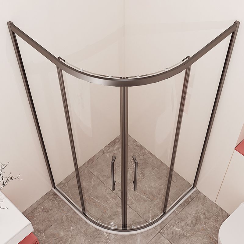 Framed Clear Shower Doors Double Sliding Tempered Shower Bath Door