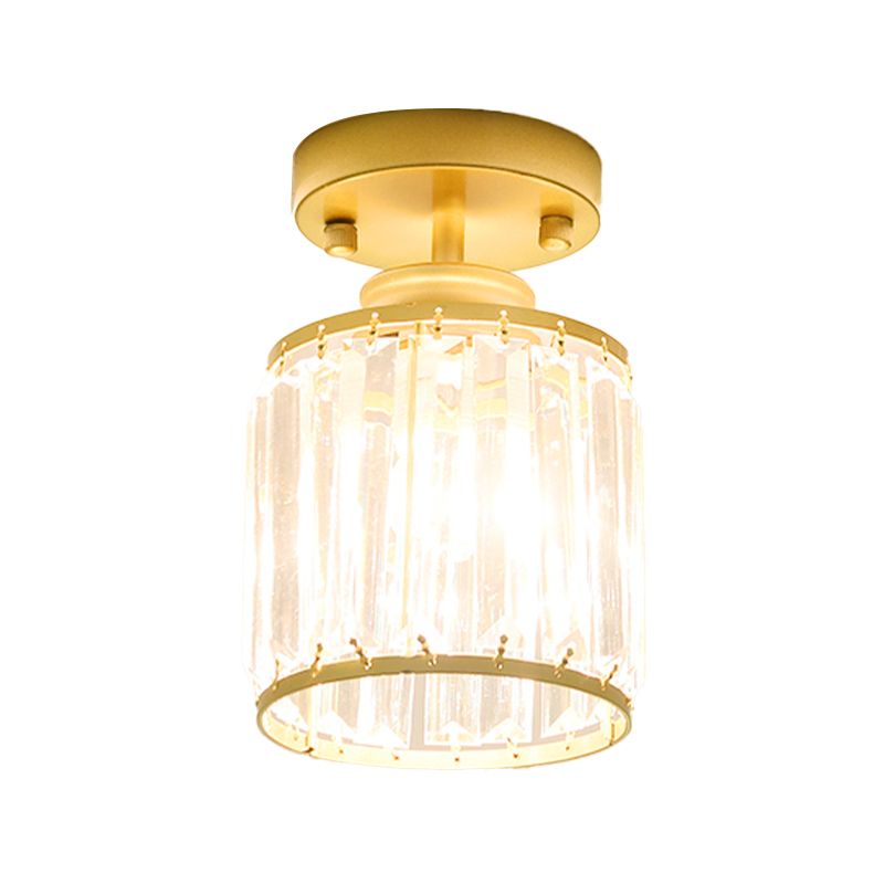 Cylinders Modern Flush Mounted Ceiling Lights Crystal Lighting Fixture for Living Room Foyer