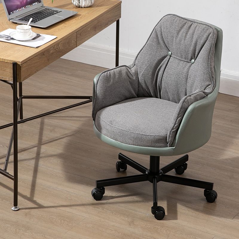 Armless Office Chair Distressing Ergonomic Desk Chair for Bedroom Home