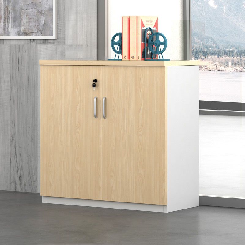 Nordic Style File Cabinet Wood Lateral File Cabinet with Locking Storage