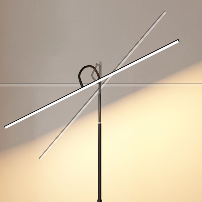 Modern Style Linear Shape Floor Lighting Metal 1 Light Floor Lamp for Restaurant