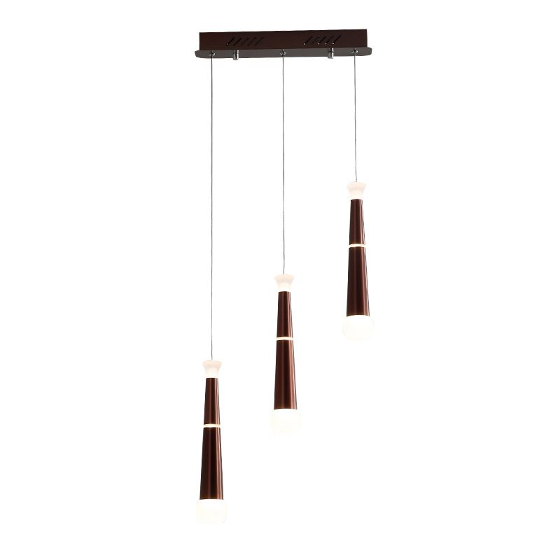 Éclairage à bas marron MODERNE MODERNE 3 LUMIÈRE PRENDANT PRENDANT LEU