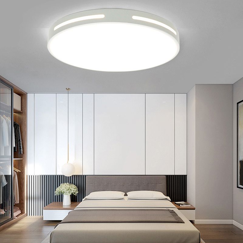 Acrylique Round RGBW Ceiling Light Nordic White Smart LED Flush Mounted Fixture for Bedroom