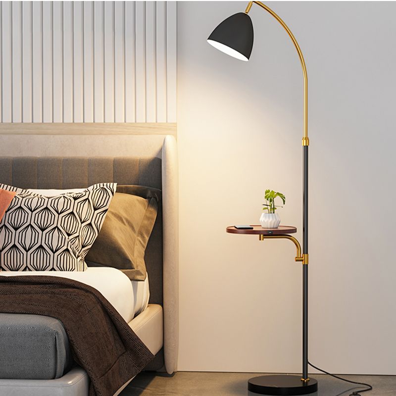 Lumière de planche rotatif de la lampe en fer nordique avec table de thé pour chambre