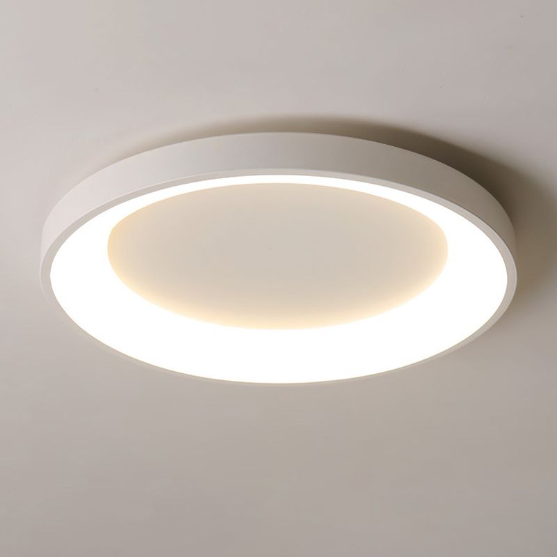 Modernism Metallic White Ceiling Light LED Flush Mount Lighting for Hallway