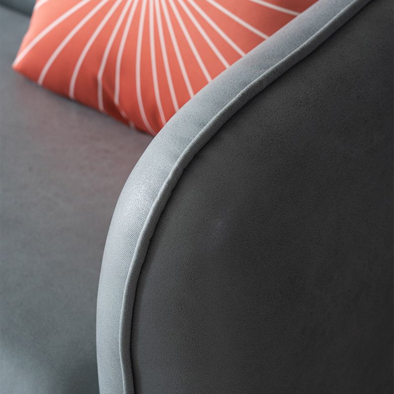 Canapé moderne en faux cuir standard canapé de bras carré de 3 places pour le salon