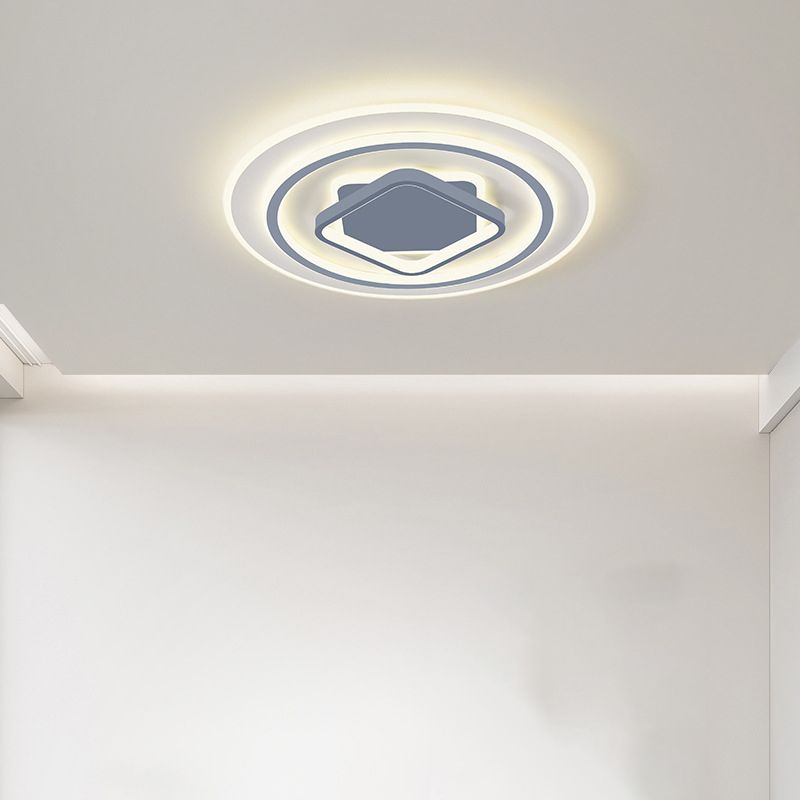 Modern Style Flush Mount 4-Lights Acrylic Ceiling Light for Living Room