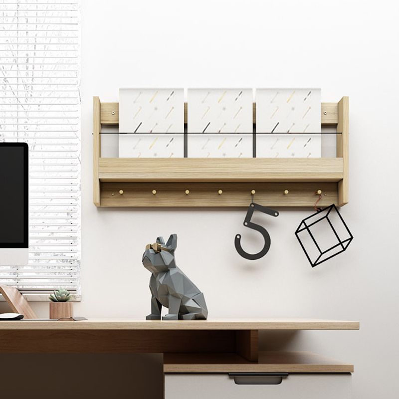 Modern Style Bookcase Wall Mounted Closed Back Bookshelf for Home Office