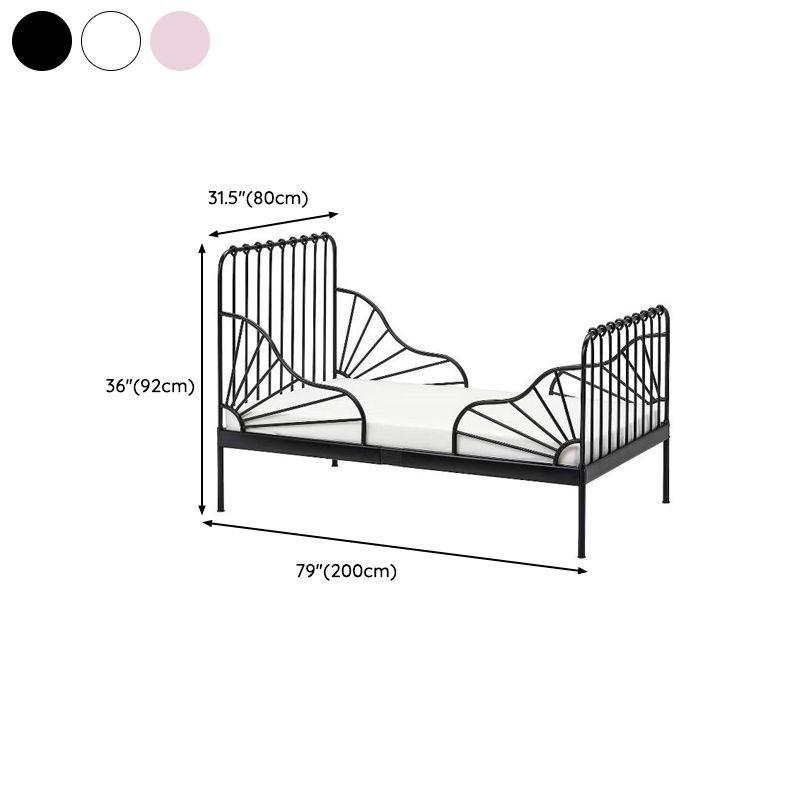 Metal Fixed Side Nursery Crib Industrial Nursery Crib with Guardrails