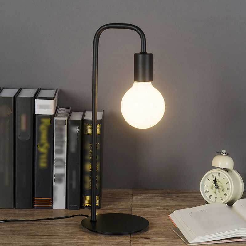 Modern Style Unique Shape Night Table Lamp Metal 1 Light Table Light