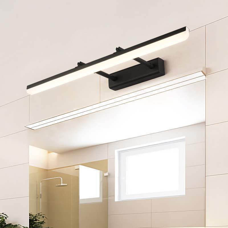 Metal Linear Wall Mount Lighting Modern 1-Light Swing Arm Mirror Wall Mount Light Fixtures