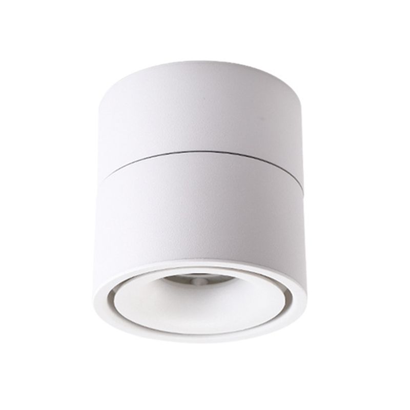 Contemporary Cylinder Shape Ceiling Light with Aluminum Shade for Living Room