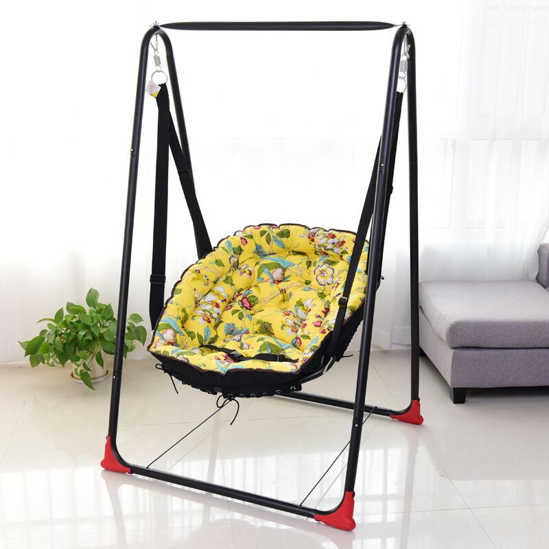 Metal Rocking Modern Oval Crib Cradle with Bracket for Newborn