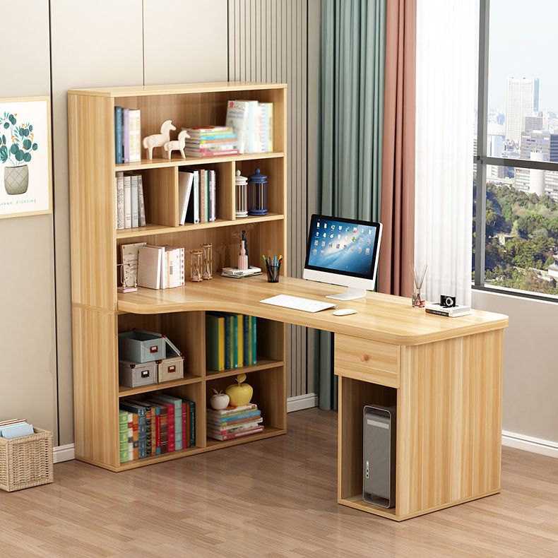 Contemporary Style Computer Desk Bedroom Writing Desk with Bookshelf