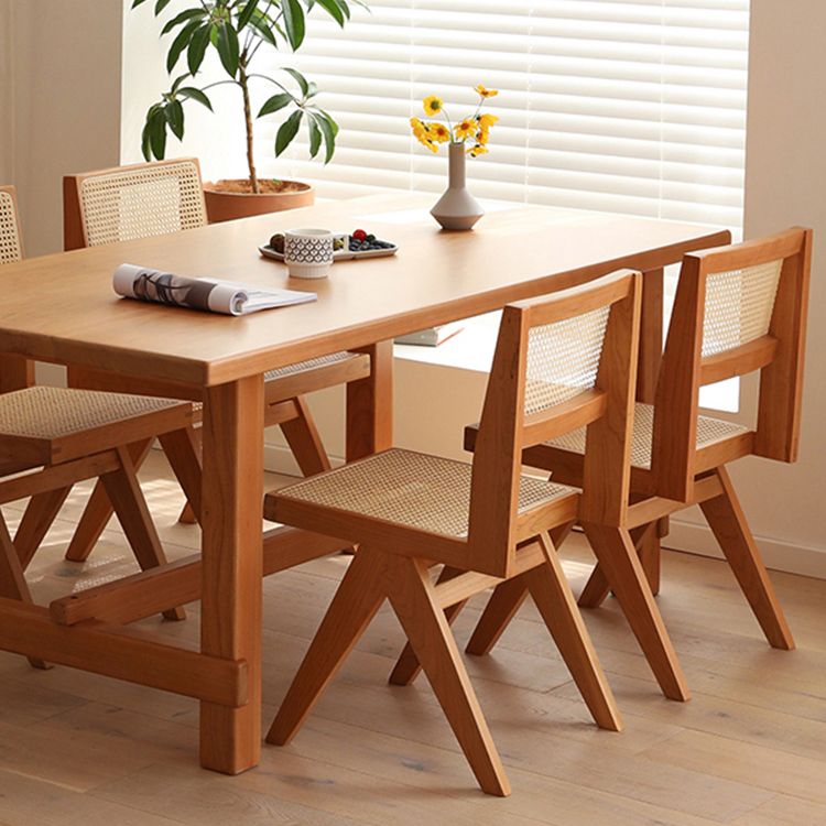 Armless Dining Chairs Modern Style Solid Wood Side Chairs for Dining Room