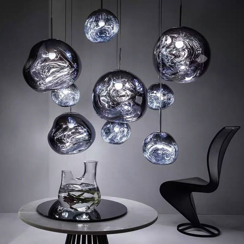 Specchio elettroplante Glass Lava Appedisci Luce Creative a sospensione Creative a 1 luci per camera da letto