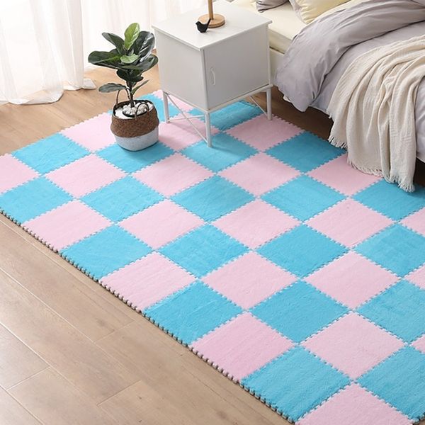 Modern Level Loop Carpet Tiles Color Block Interlocking Carpet Floor Tile