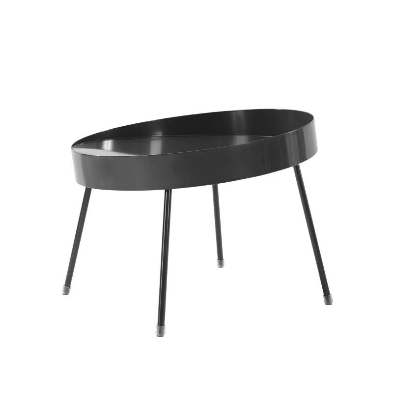 Mid-century Modern 4 Legs Cocktail Table Metal Round Coffee Table